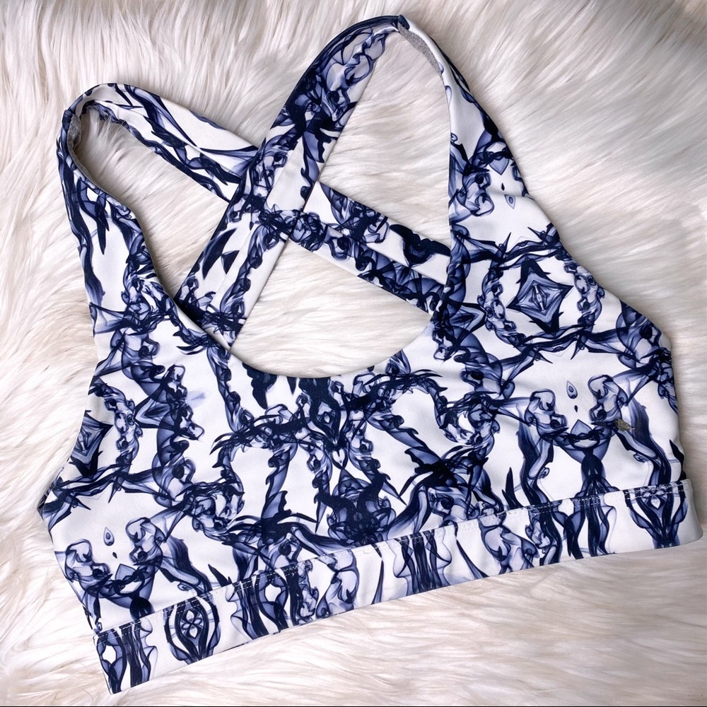 Vull sport sports bra size small yoga blue white S